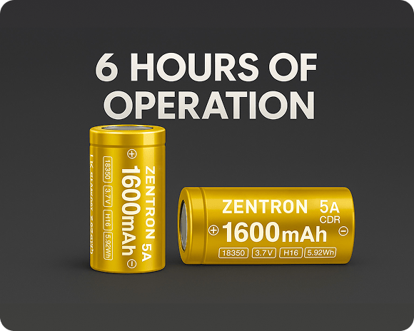 Dual rechargeable 18350 batteries